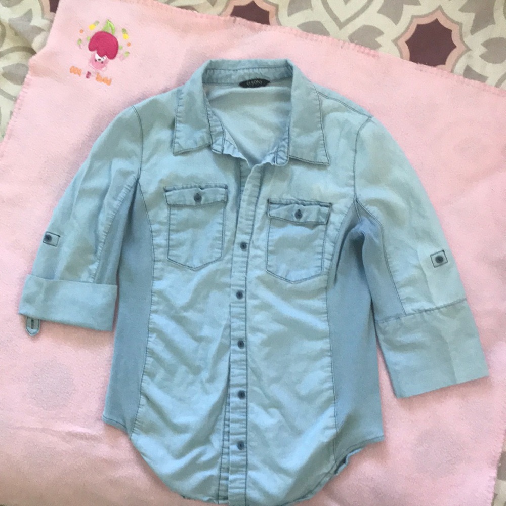 Women blue blouse